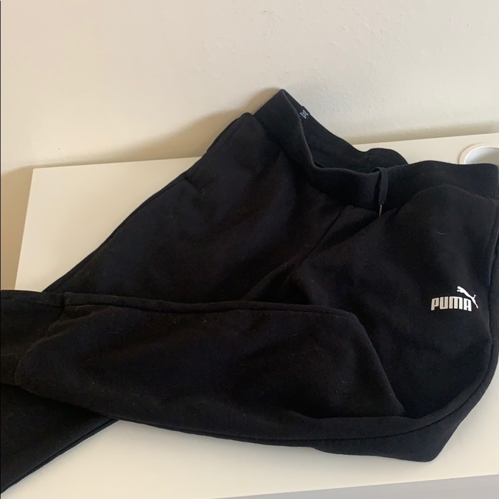 black and white puma sweats